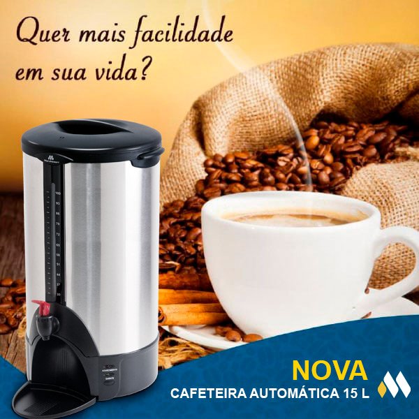 Cafeteira Elétrica Industrial Automática 15 L Com Pingadeira Marchesoni -  0MA 082