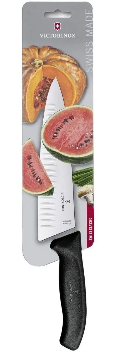 Faca Chef com Sulcos Swiss Classic Blister 20cm Victorinox