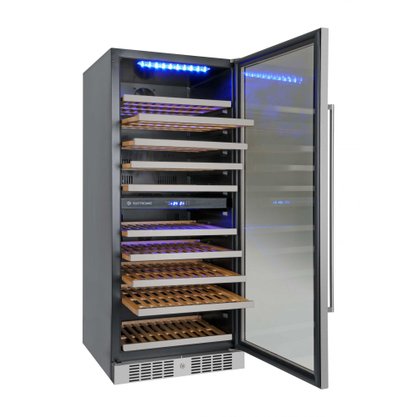 Adega 110 Garrafas Digital Led Dual Zone Built-in 220V Elettromec
