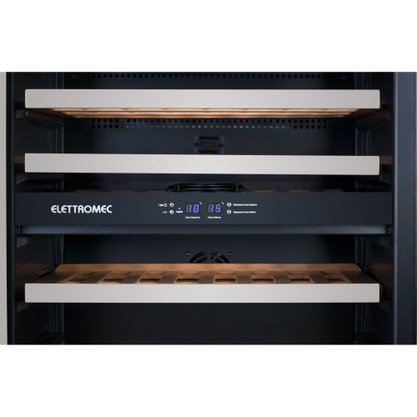 Adega 110 Garrafas Digital Led Dual Zone Built-in 220V Elettromec