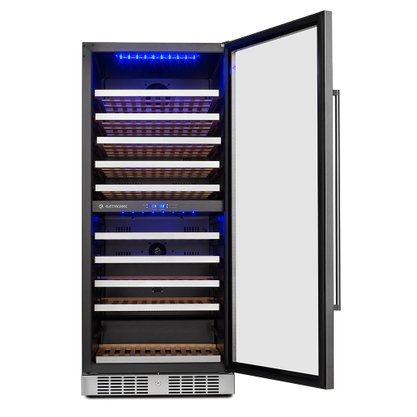 Adega 110 Garrafas Digital Led Dual Zone Built-in 220V Elettromec