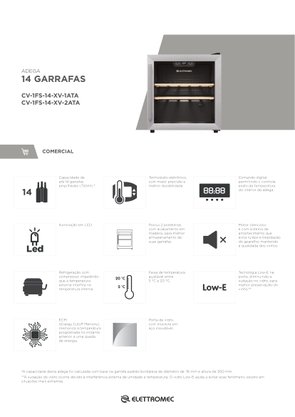 Adega 14 Garrafas Digital Led 1 Zona 220V Elettromec