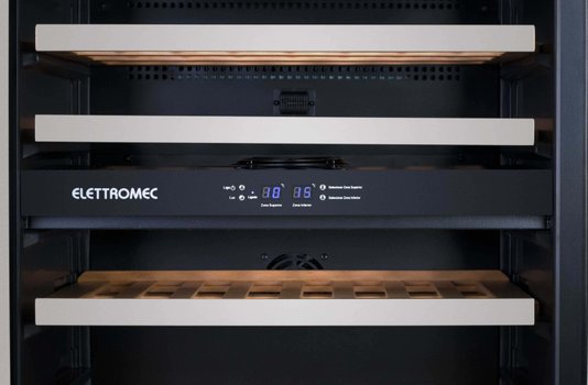 Adega 154 Garrafas Digital Led Dual Zone Built-in 220V Elettromec