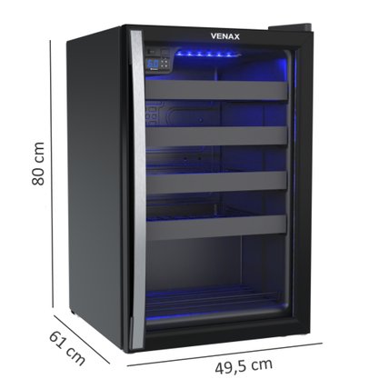 Adega 24 Garrafas Piubella Preto 220V Venax