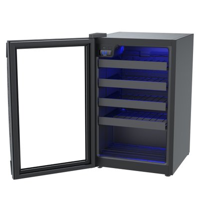 Adega 24 Garrafas Piubella Preto Porta Invertida 220V Venax