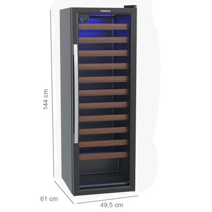 Adega 59 Garrafas Piubella Preto 220V Venax