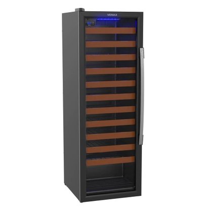Adega 59 Garrafas Piubella Preto Porta Invertida 220V Venax