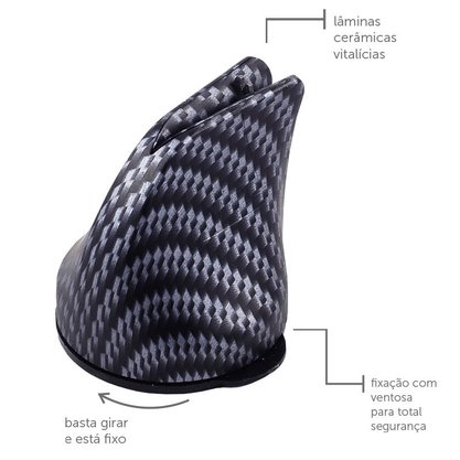 Afiador de Facas com Acabamento em Fibra de Carbono Yuze