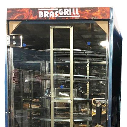Assador de Frango e Carne Giratório Profissional para 55 Frangos BR-55 Bivolt Brasgrill