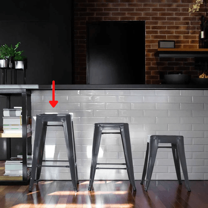 Banqueta Industrial Large Cinza MOR