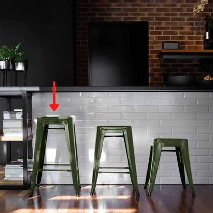 Banqueta Industrial Large Verde MOR