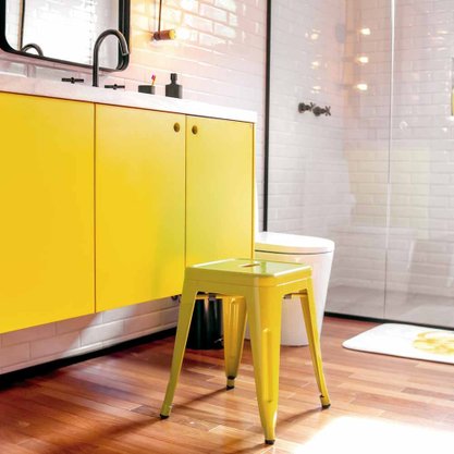 Banqueta Industrial Small Amarela MOR