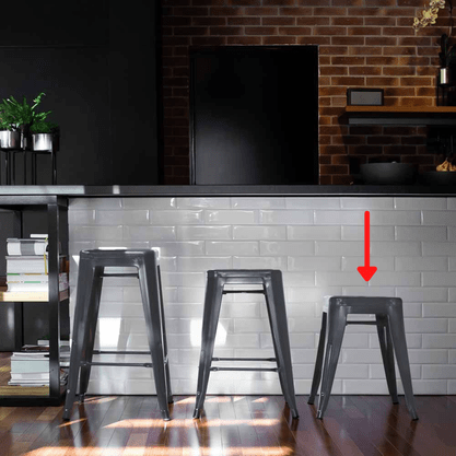 Banqueta Industrial Small Cinza MOR