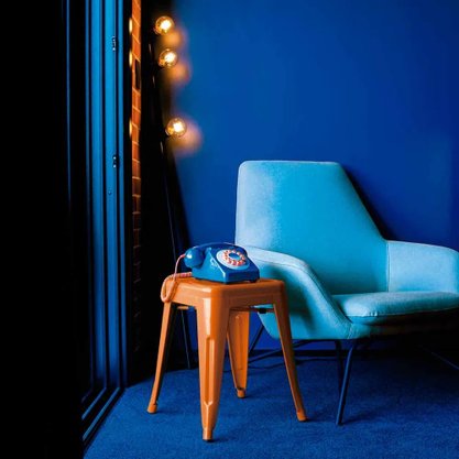 Banqueta Industrial Small Laranja MOR