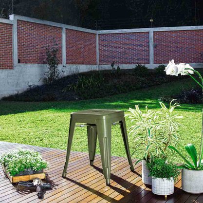 Banqueta Industrial Small Verde MOR