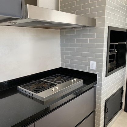 Bifeteira à Gás de Embutir Dupla 65cm em Inox 304 Escovado Queimador Industrial Duplo Guindani