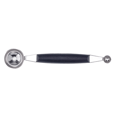 Boleador Duplo Inox com Cabo Preto 16cm Weck
