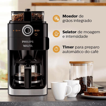 Cafeteira Duo Blend 1000W Preta 220V Philips Walita