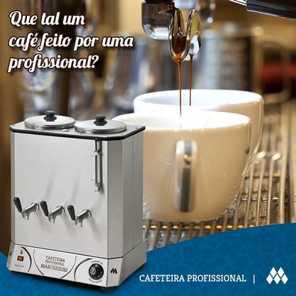 Cafeteira Elétrica Profissional Com 2 Depósitos de 6 Litros CF.4.621 220V Marchesoni