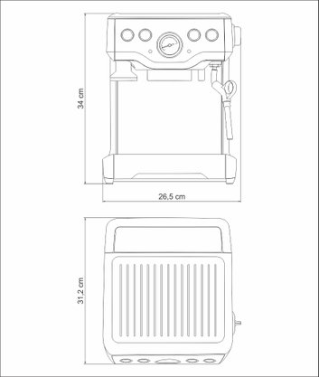 Cafeteira Elétrica by Breville Express em Aço Inox 1,8 Litros 220V Tramontina