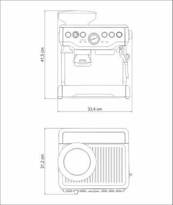 Cafeteira Elétrica by Breville Express em Aço Inox com Moedor 220V Tramontina