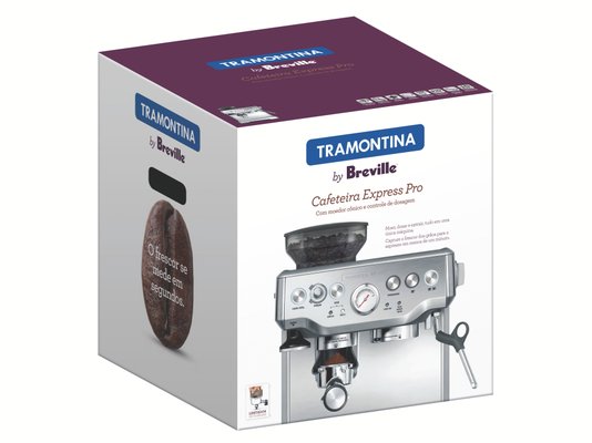 Cafeteira Elétrica by Breville Express em Aço Inox com Moedor 220V Tramontina