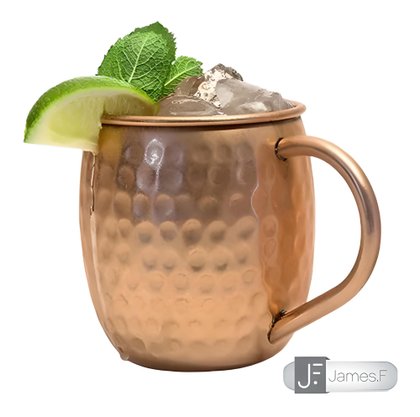 Caneca Moscow Mule para Drinks Rose Inox 500ml James.F