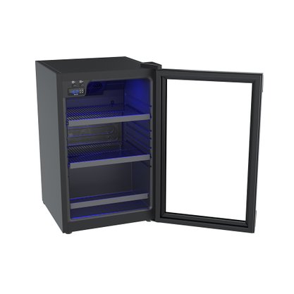 Cervejeira Blue Light Preto Fosco Porta de Vidro 100 Litros 220V Venax