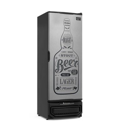 Cervejeira Porta Cega Adesivada Frost Free Inox 410 Litros 220V Gelopar