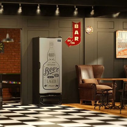 Cervejeira Porta Cega Adesivada Frost Free Inox 410 Litros 220V Gelopar