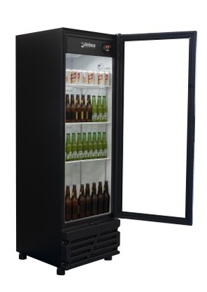 Cervejeira Porta de Vidro Preta 522 Litros 220V Imbera