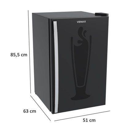 Cervejeira Visa Cooler Preto Fosco Black 100 Litros 220V Venax