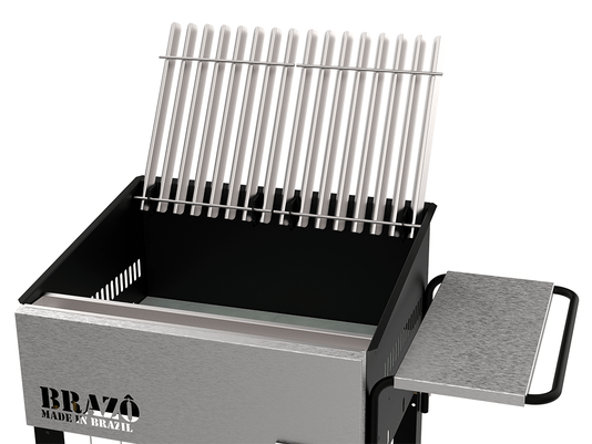 Churrasqueira Portátil Char Broiler Parrilla Brazô Carvão/Lenha Venâncio