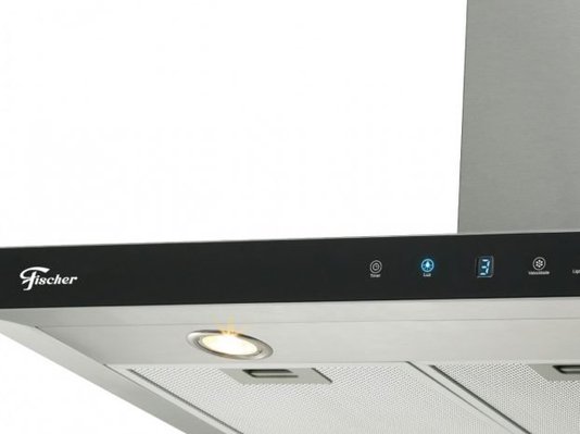 Coifa de Parede Infinity Digital Touch Painel em Vidro Preto 90cm 220V Fischer