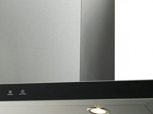 Coifa de Parede Infinity Digital Touch Painel em Vidro Preto 90cm 220V Fischer