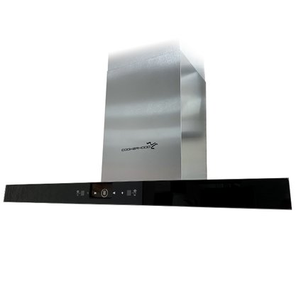 Coifa de Parede New Pine Touch Screen Inox Vidro Preto 90cm 220V Cookerhood