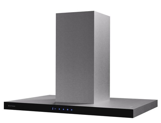 Coifa Ravenna de Ilha Inox e Vidro Black 90cm 110V Elettromec