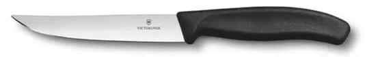 Conjunto com 2 Facas para Churrasco Preta 12cm Swiss Classic Blister Victorinox