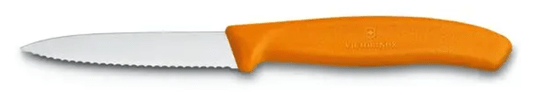 Conjunto com 2 Facas para Verduras Serra Laranja 8cm Swiss Classic Blister Victorinox