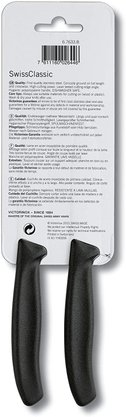 Conjunto com 2 Facas Serra Preta 8cm Swiss Classic Blister Victorinox