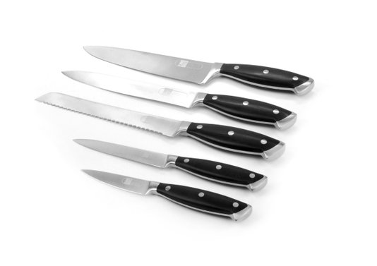 Conjunto de Facas Chef com Cepo de Madeira 6 Peças James.F