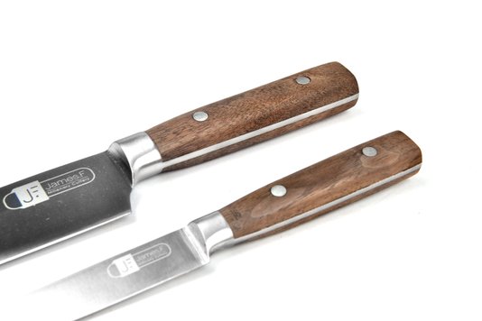 Conjunto de Facas Classic Inox com Cepo de Madeira 6 Peças James.F