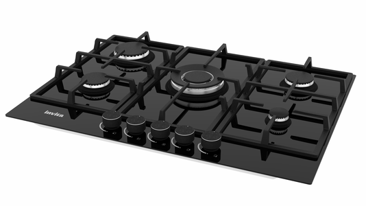 Cooktop a Gás 5 Queimadores Black Bivolt Invita