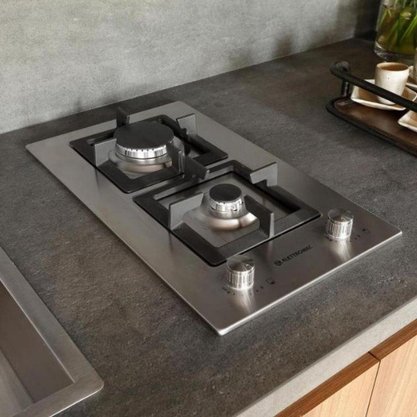 Cooktop Dominó Quadratto a Gás 2 Queimadores 30cm Bivolt Elettromec