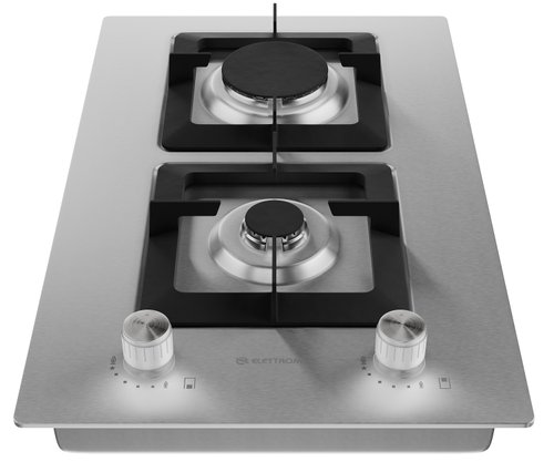 Cooktop Dominó Quadratto a Gás 2 Queimadores 30cm Bivolt Elettromec
