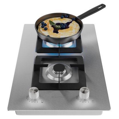Cooktop Dominó Quadratto a Gás 2 Queimadores 30cm Bivolt Elettromec