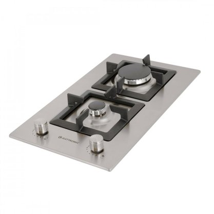 Cooktop Dominó Quadratto a Gás 2 Queimadores 30cm Bivolt Elettromec