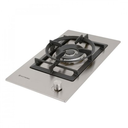 Cooktop Dominó Quadratto Dual Flame 1 Queimador Inox  30cm Bivolt Elettromec
