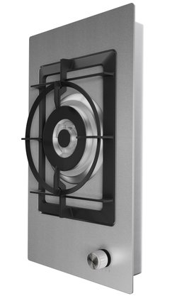 Cooktop Dominó Quadratto Dual Flame 1 Queimador Inox  30cm Bivolt Elettromec