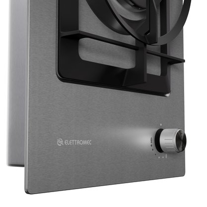 Cooktop Dominó Quadratto Dual Flame 1 Queimador Inox  30cm Bivolt Elettromec